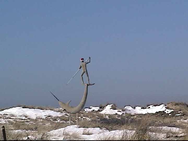 Swordfish Harpponer in a sea of snow...Click for more info on the Swordfish Harpooner