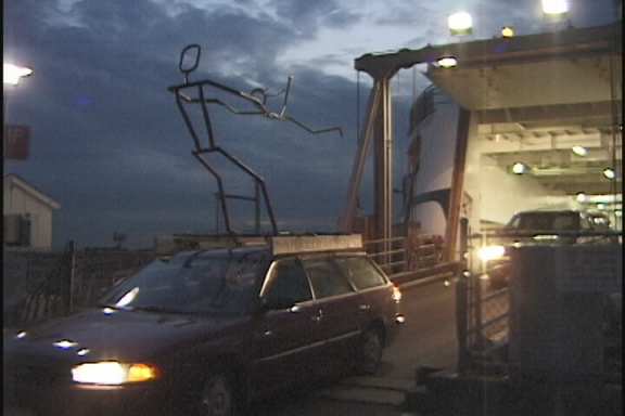 Driving off the ferry from Martha's Vineyard. Click to move on down the road.